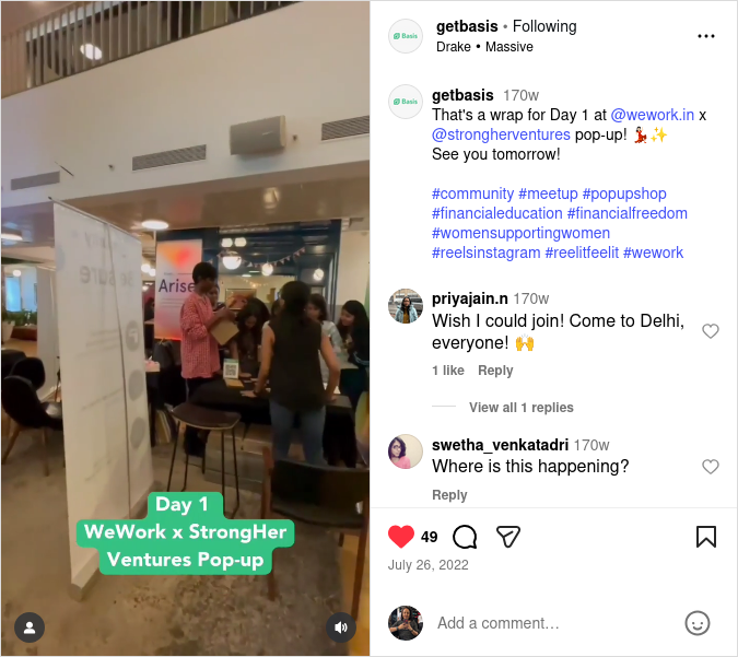 Basis Offline Event / Pop-Up 1